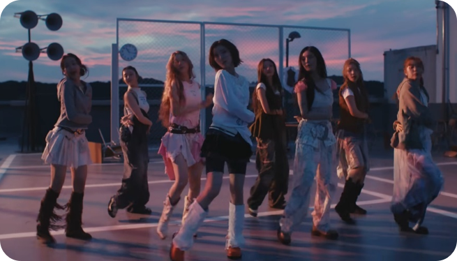 하츠투하츠 'Focus' 뮤직비디오의 한 장면.[사진=SM 엔터테인먼트]