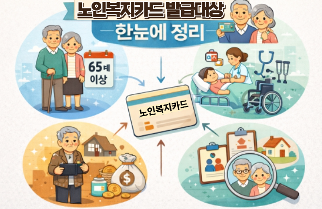 노인복지카드 한눈에 정리 이미지