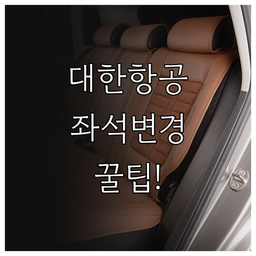 대한항공 온라인 체크인 좌석 선택 변..