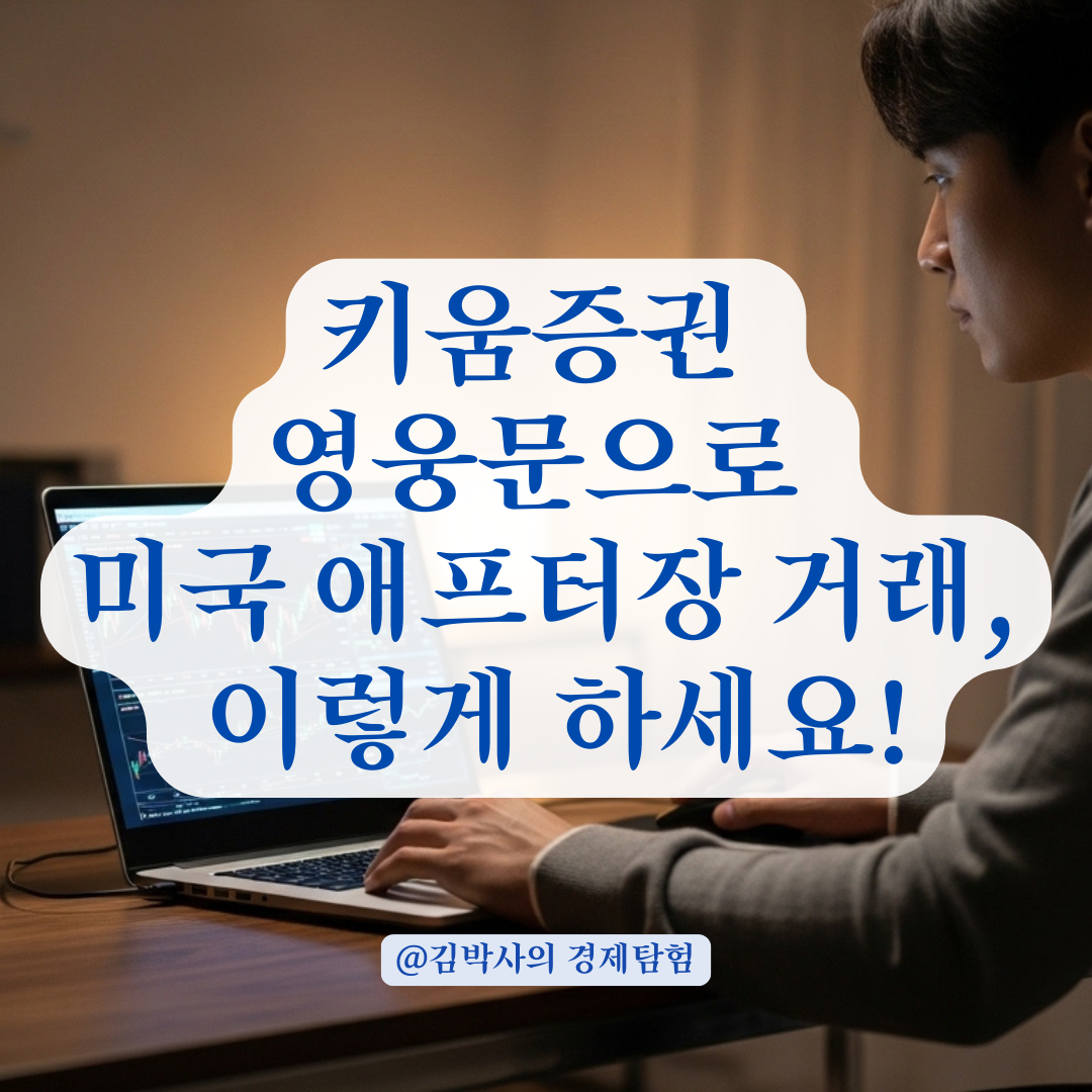 키움증권 영웅문으로 미국 애프터장 거래하는 방법 완전 정리.