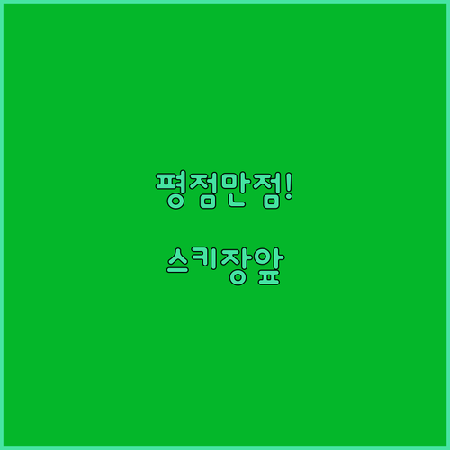 스키장 바로 앞 꿈의 숙소가 있다? ..