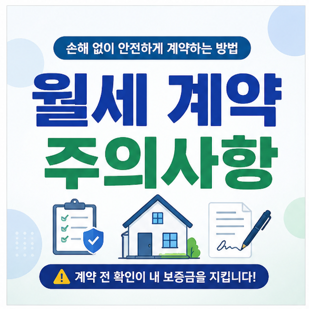 월세 계약 주의사항 핵심 정리와 보증금 보호를 위한 계약 전 체크 포인트