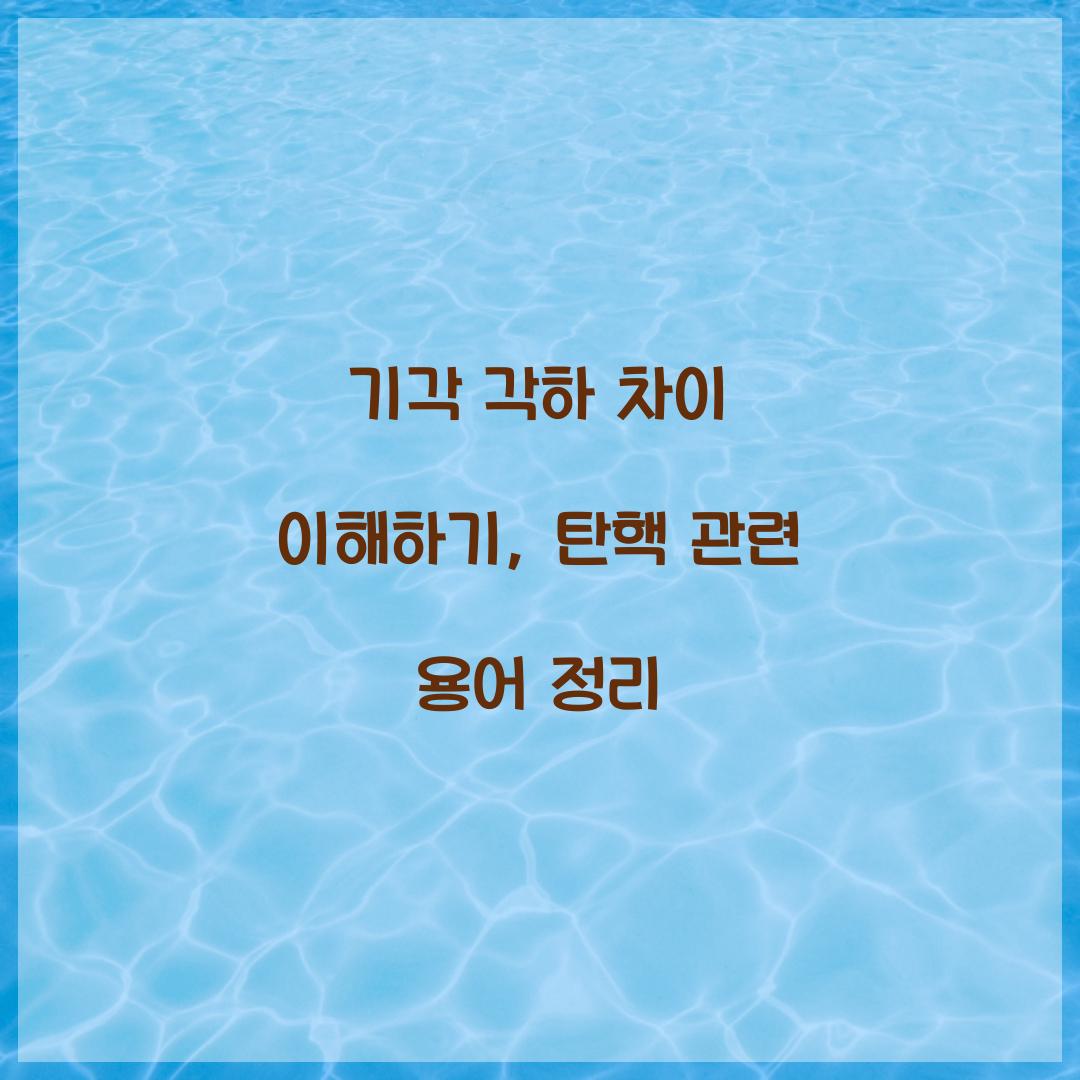 기각 각하 차이