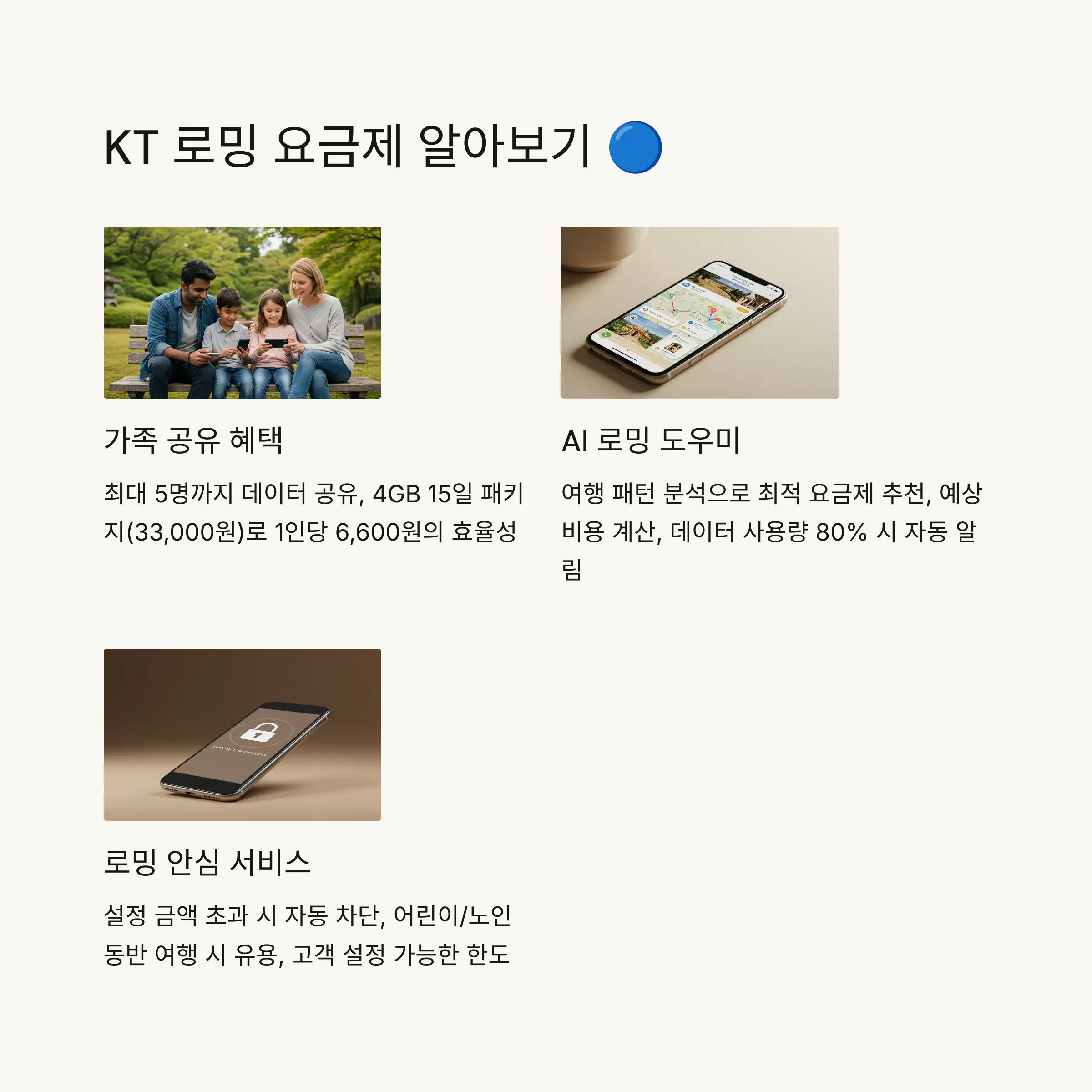 🔵 KT 로밍 요금제 완벽 가이드