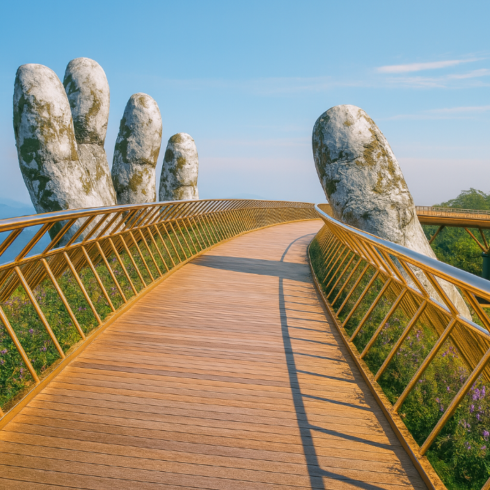 다낭의 관광명소 골든 브릿지