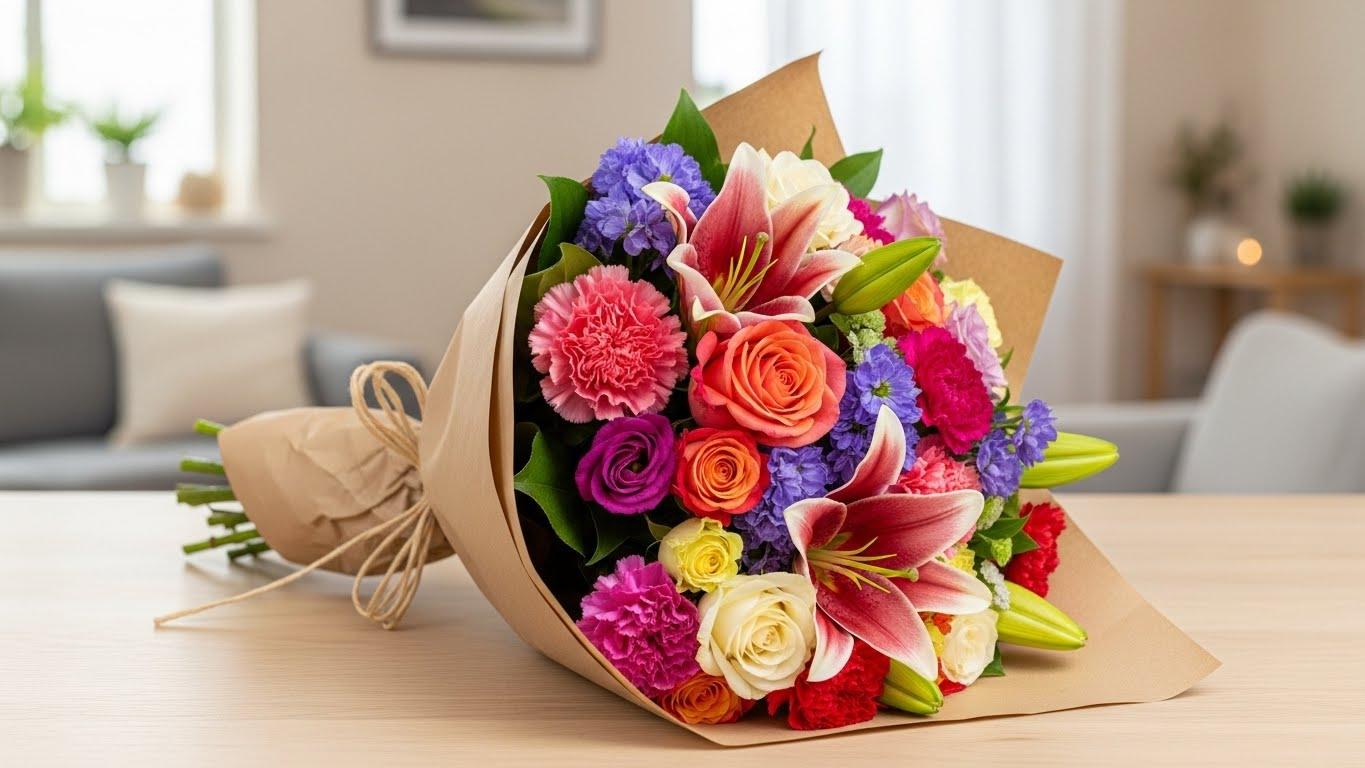 승진 꽃다발 색