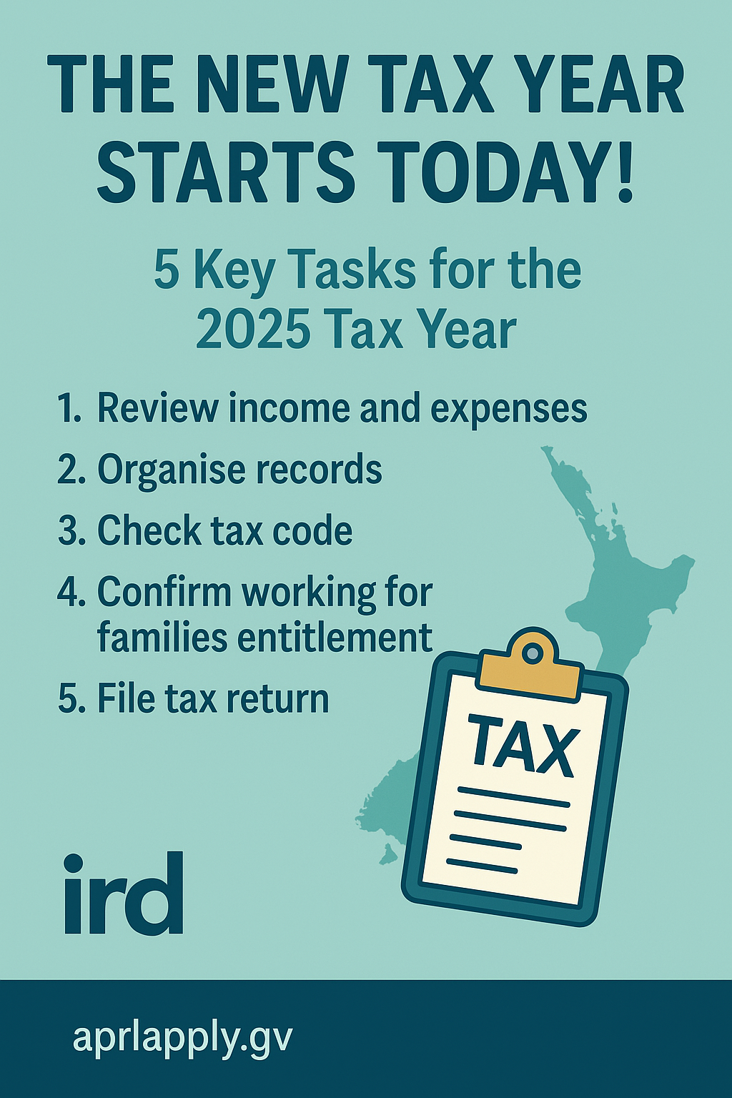 뉴질랜드 새 회계연도 2025년