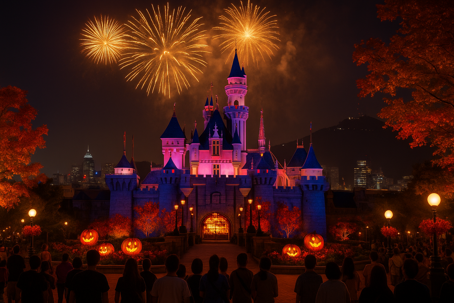 홍콩디즈랜드 야경 관련사진