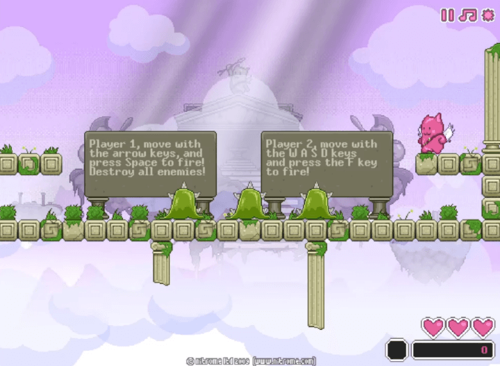 트윈샷-플래시게임-시작-화면