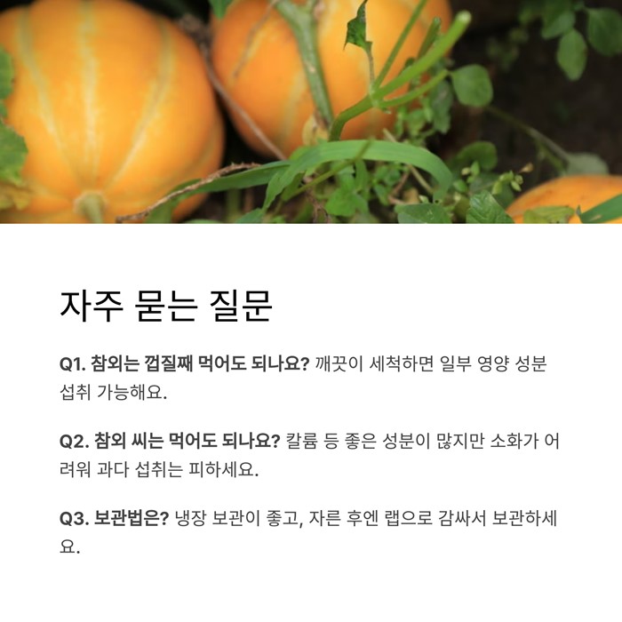 참외 효능 총정리! 여름철 꼭 먹어야 하는 이유 7가지 요약 이미지