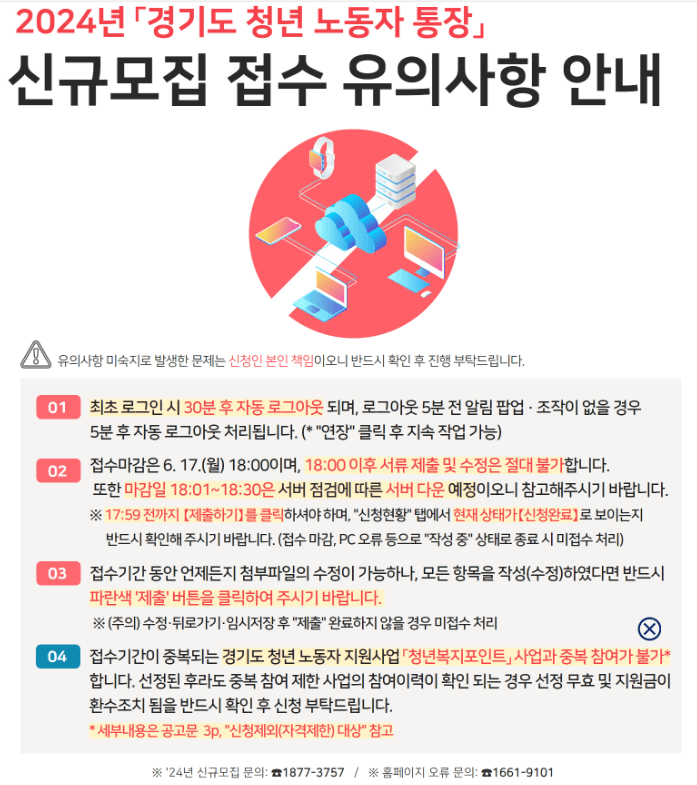 청년 노동자 통장 유의사항