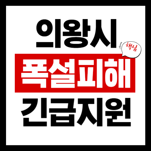 의왕시 폭설피해 긴급보상지원금