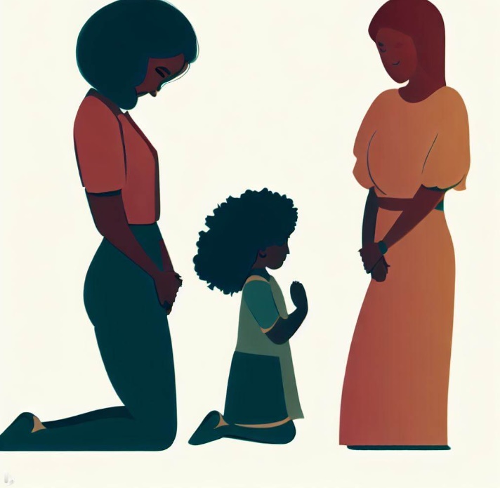 잘못에 대해 용서를 구하는 아이(made by Bing)