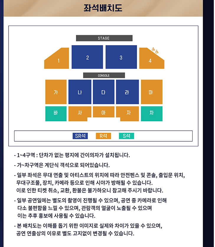 미스터트롯 TOP7 대구 콘서트 좌석 배치도