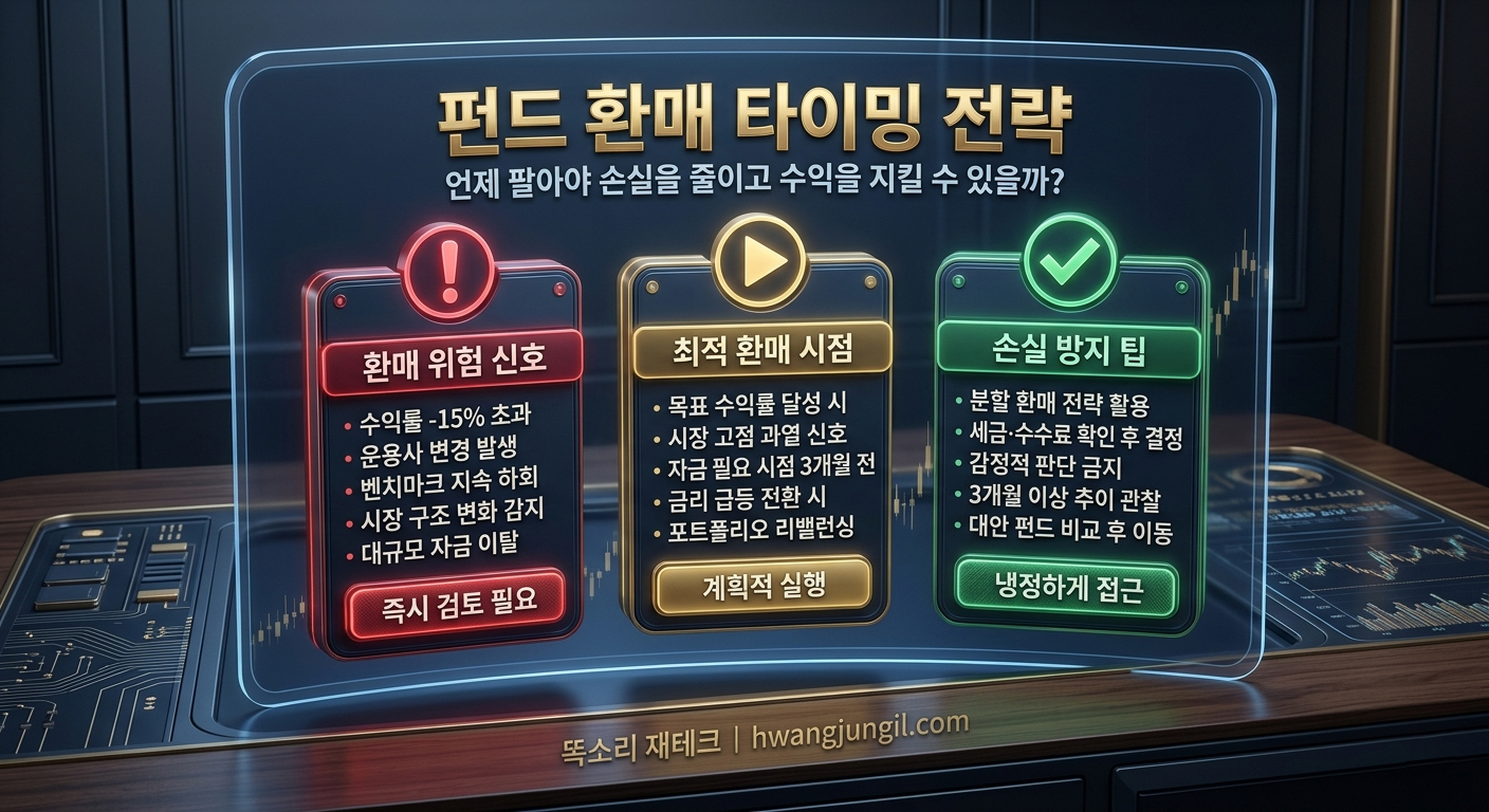 펀드 환매 타이밍 전략 인포그래픽