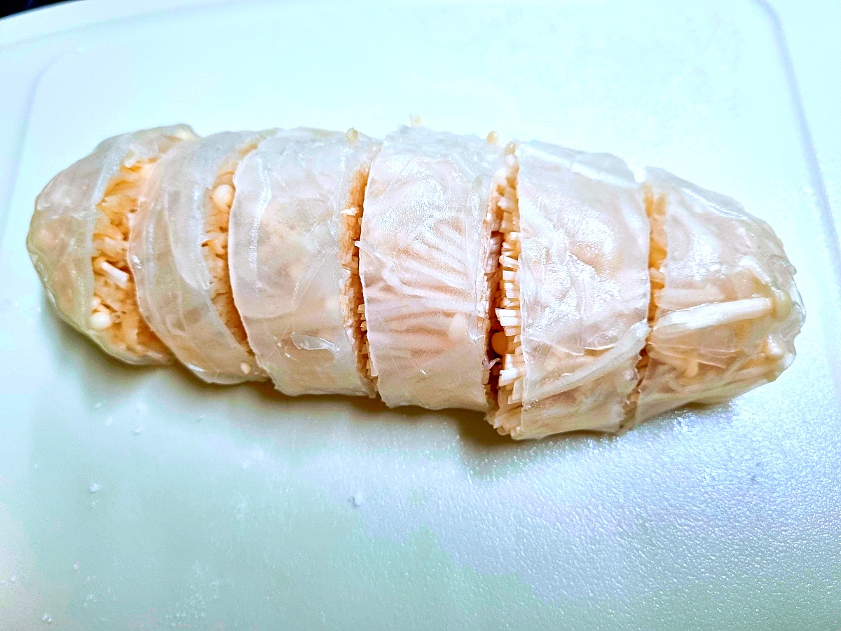 라이스페이퍼 팽이버섯 구이: 관자보다 더 관자구이 같은 맛