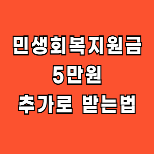 민생지원금 5만원 추가