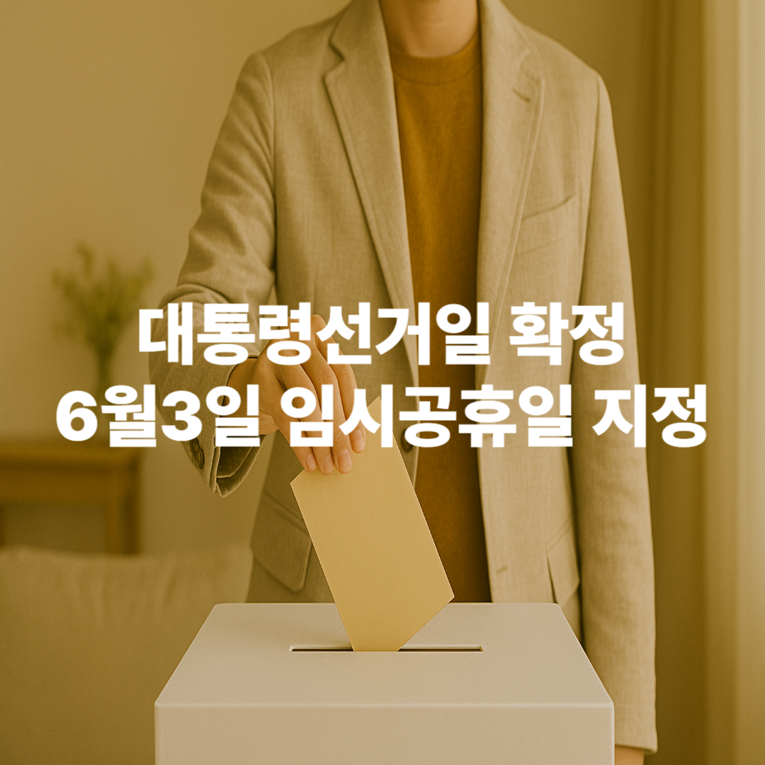 대통령선거일 확정 및 임시공휴일 지정