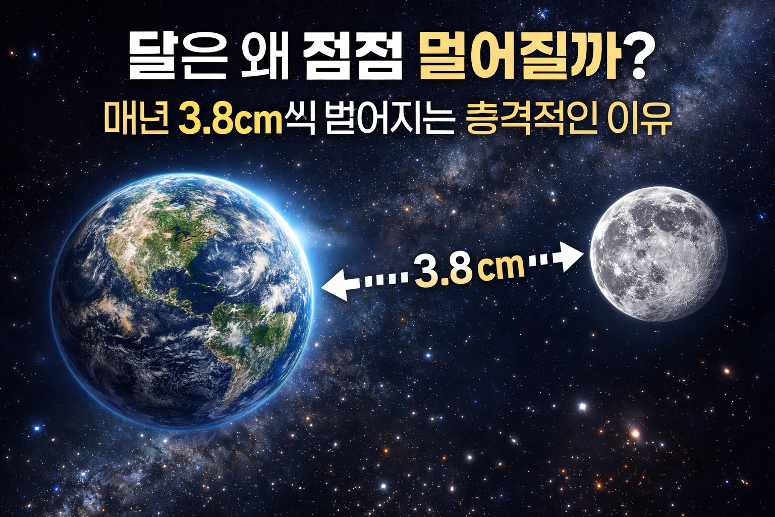 달은 왜 점점 멀어질까 매년 3.8cm씩 벌어지는 충격적인 이유