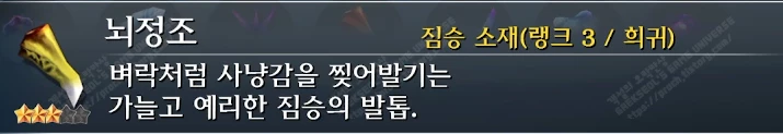 뇌정조 설명
