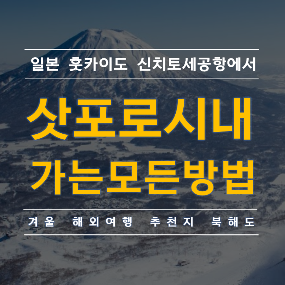 신치토세공항에서 삿포로시내 가는법 3가지