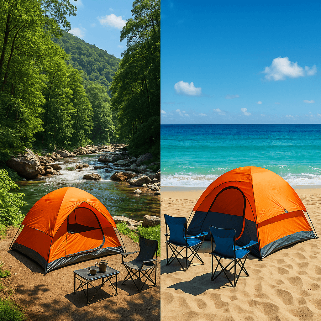 여름 캠핑, 계곡과 바다의 매력 대결