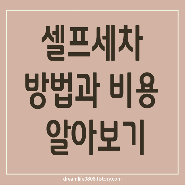 셀프세차방법과 비용