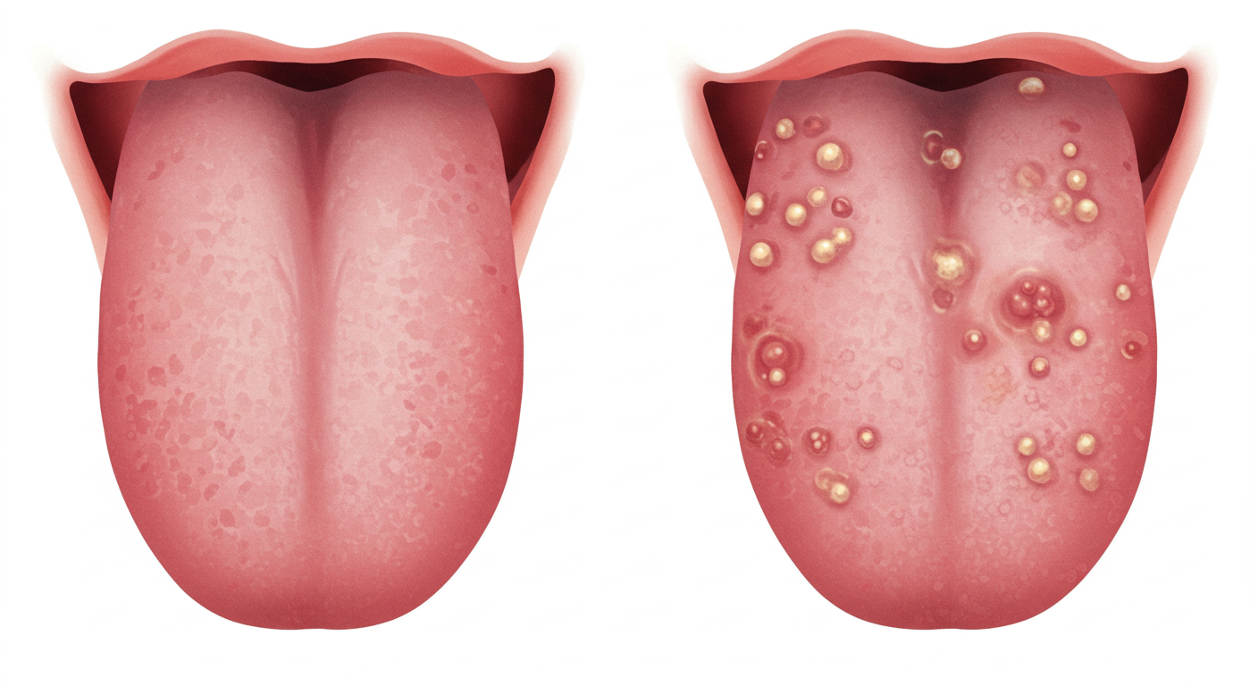 입안 궤양, 입안 얼룩