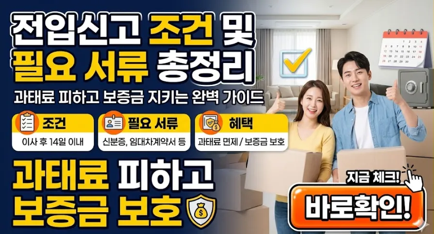 전입신고 조건 및 필요 서류 총정리: 과태료 피하고 보증금 지키는 완벽 가이드