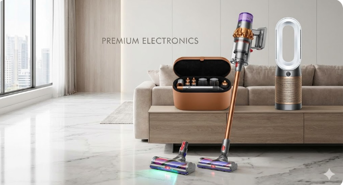 다이슨 무선 청소기, 에어랩 등 고가 가전제품 이미지