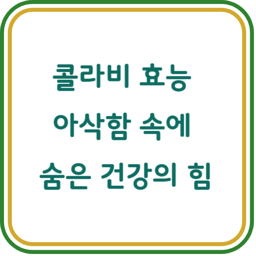 콜라비 효능