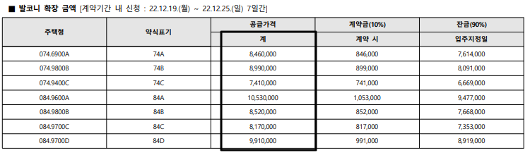 엘리프아산탕정배방세교아파트발코니확장비