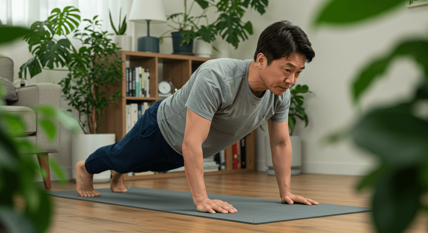 남성을 위한 상체 근육 강화 홈트 루틴