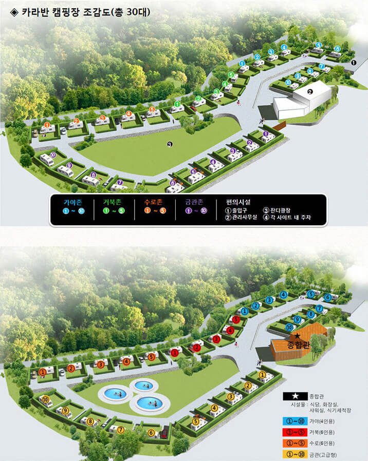 김해가야테마파크 &amp;#39;좋은캠핑&amp;#39; 카라반 조감도