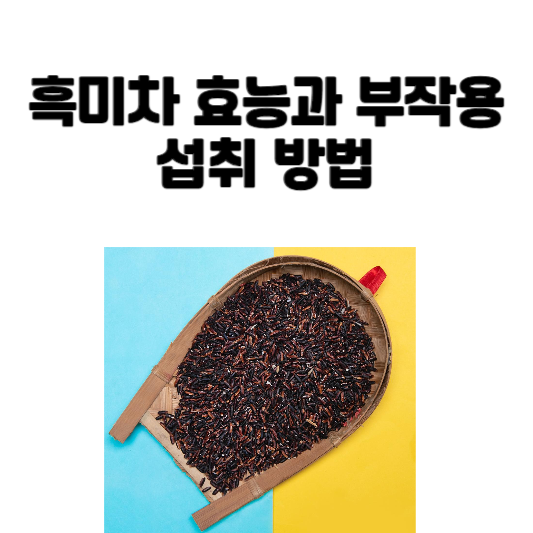 흑미차 효능과 부작용 및 섭취 방법