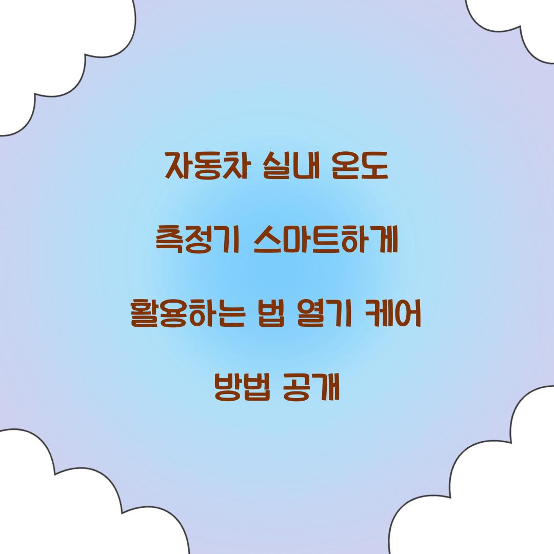 자동차 실내 온도 측정기
