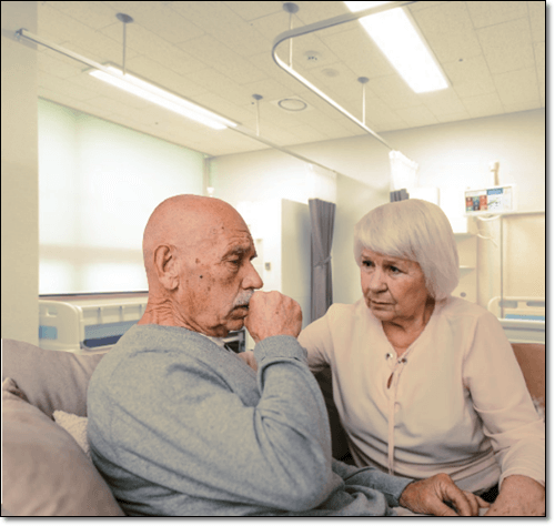 기침이 심한 노인