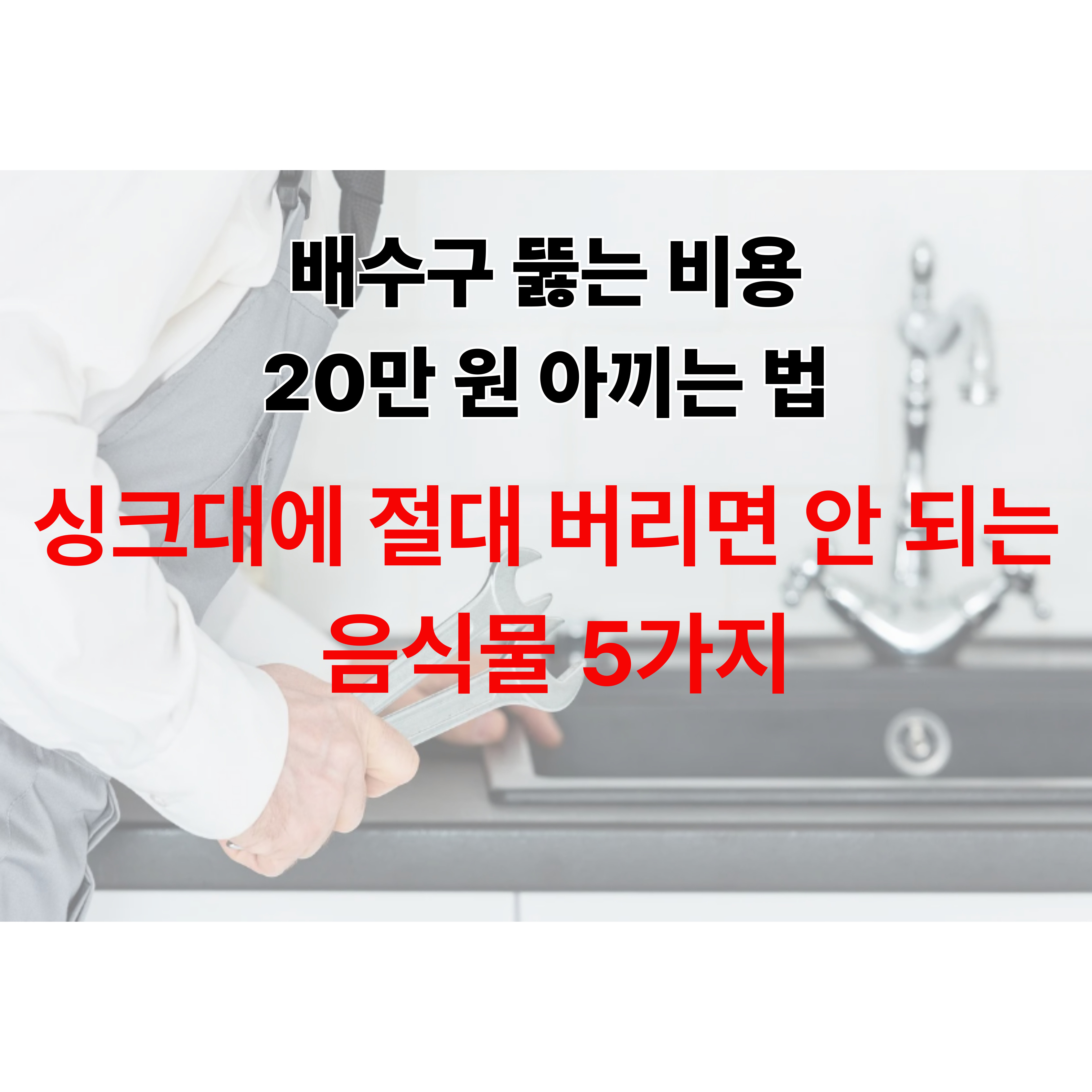 싱크대에 버리면 안되는 음식물