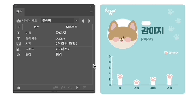 새로운 변수 만들기