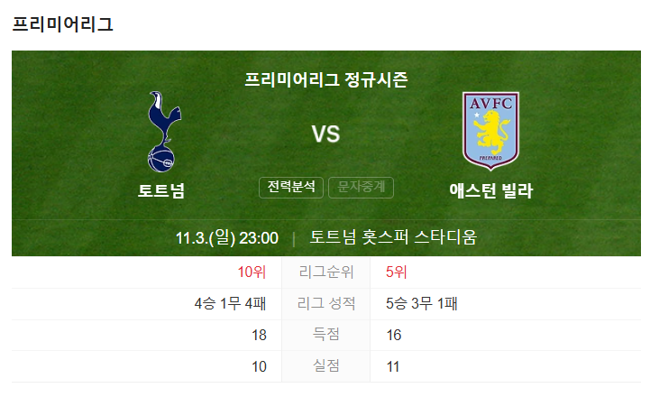 손흥민 경기 생중계