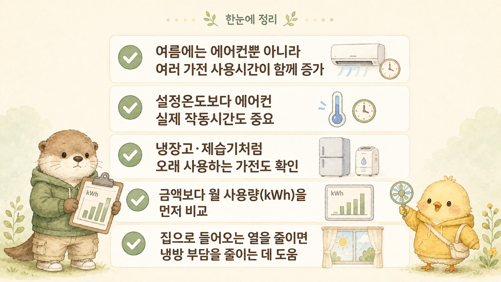 여름철 전기요금이 늘어나는 이유와 월 전기사용량 확인 방법을 정리한 인포그래픽