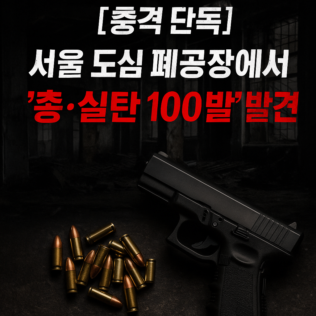 서울 도심 총,실탄100발 발견