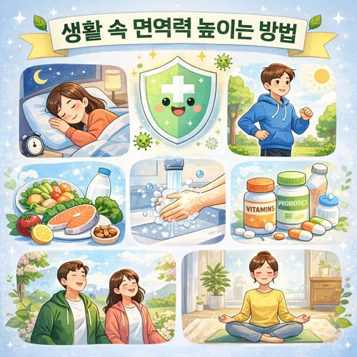 생활 속 면역력 높이는 방법 썸네일