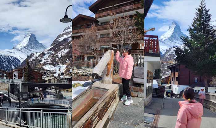 키르히다리에서 고르너그라트 역으로 가는 길 내내 우리를 지켜주었던 마테호른이 모습