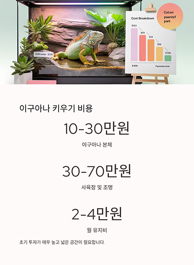 이구아나 키우기, 비용은 얼마나 들까요?
