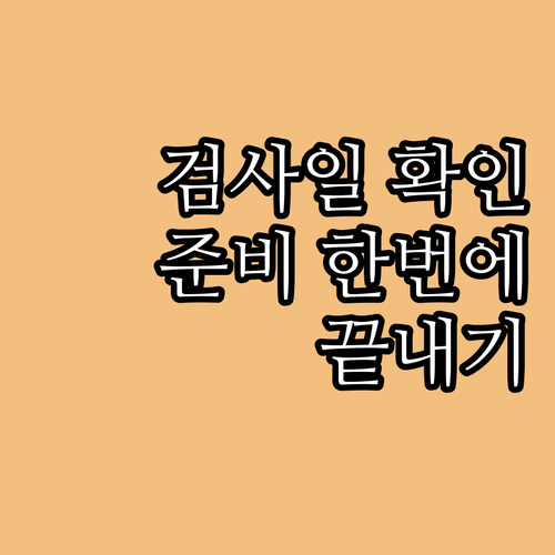 자동차 검사일 확인부터 준비까지 한번..