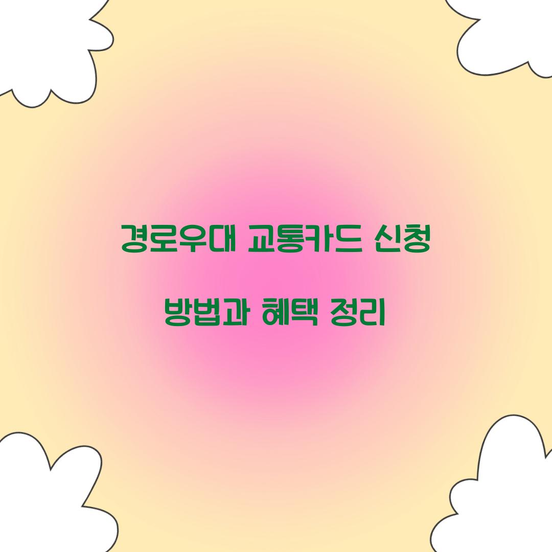 경로우대 교통카드