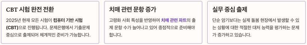 2025년 요양보호사 시험과목 및 출제 유형 정리 이미지