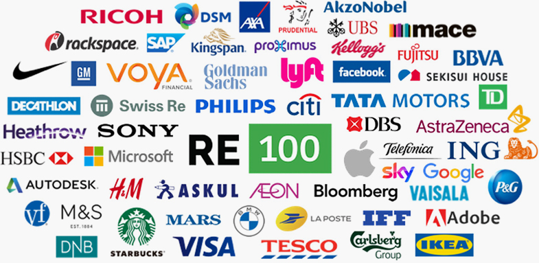 RE100 로고 사진