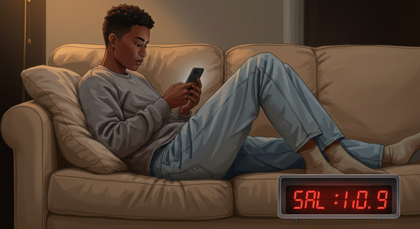 스마트폰 세일 시즌을 기다리는 소비자 이미지